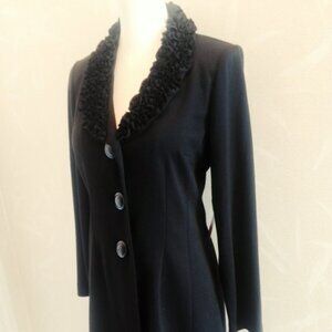 Vintage-Inspired Black 2-Piece Dress & Jacket Set (Size 10)